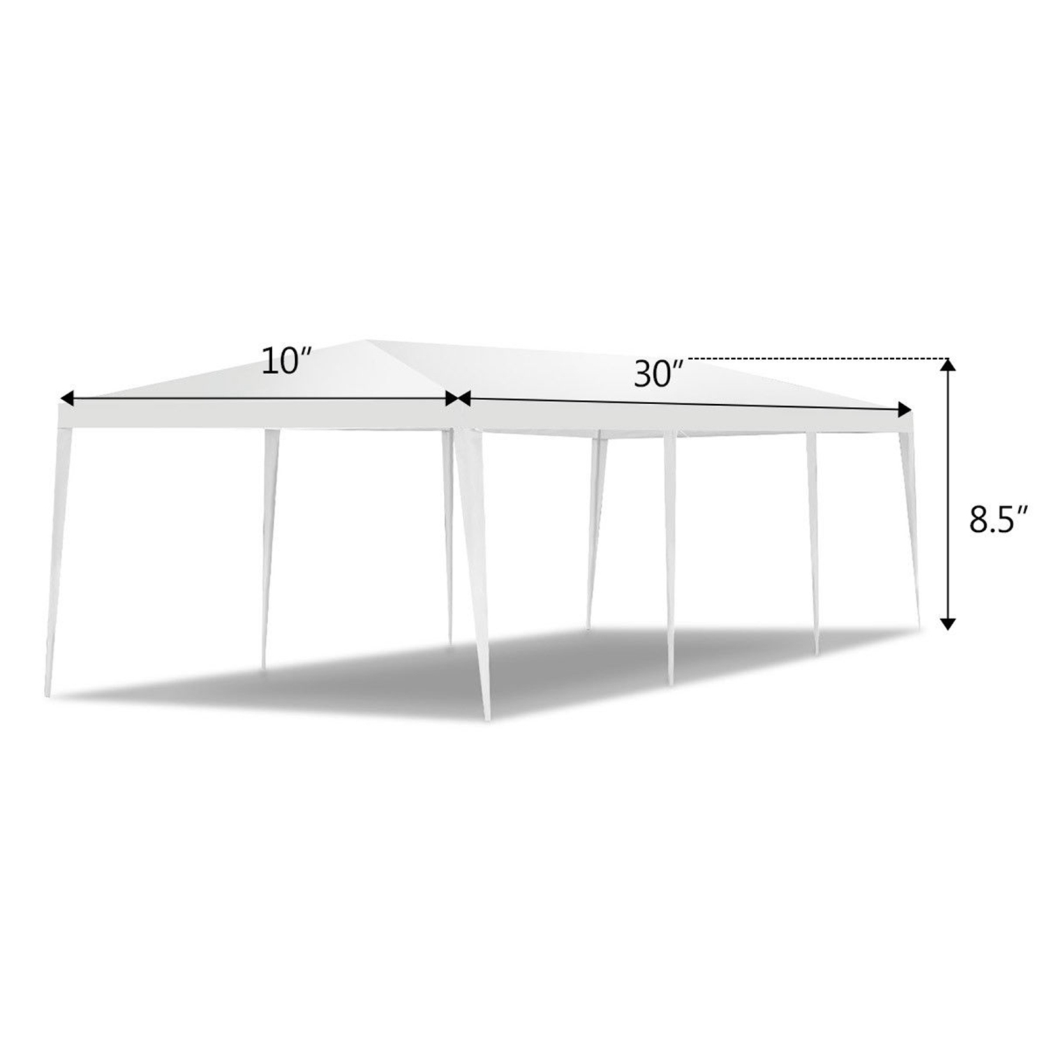 Costway 10'x30' Party Wedding Outdoor Patio Tent Canopy Heavy duty Gazebo Pavilion Event