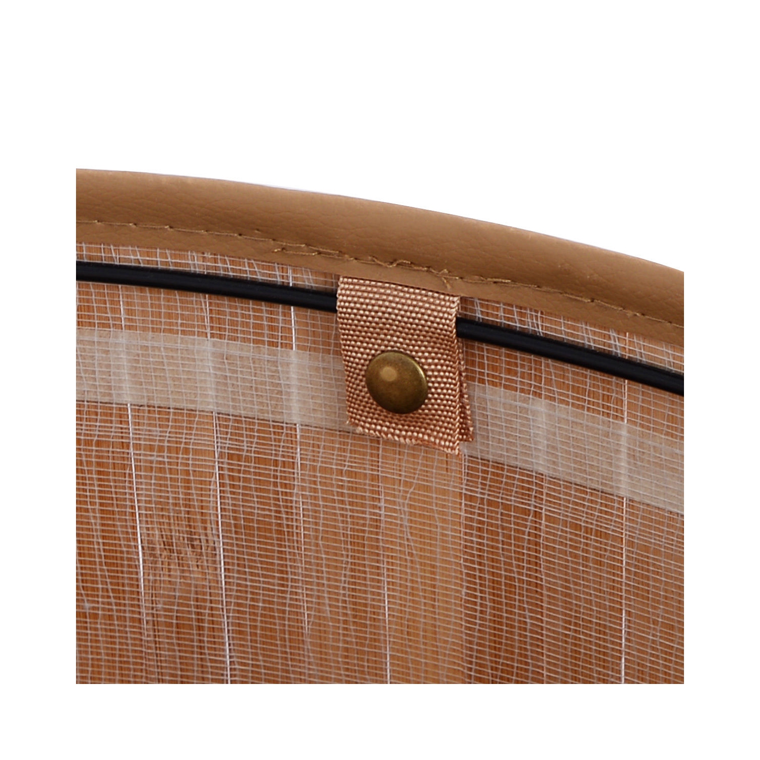 Panier à linge de coin en bambou de Costway Panier à linge Lavage en tissu Bac de rangement Couvercle naturel