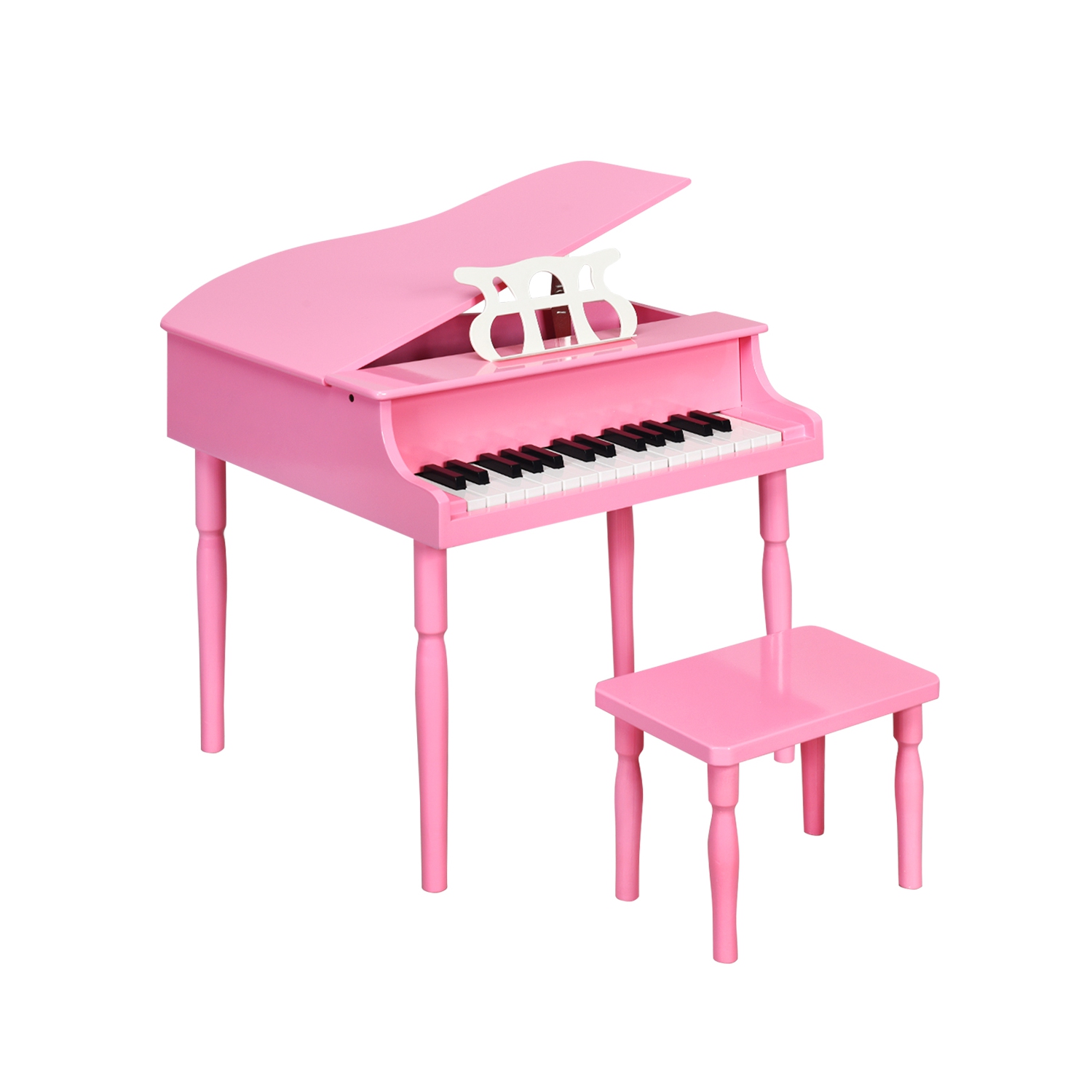 Piano Classique de Marque Costway en Bois à 30 touches avec banc et support à musique Noir