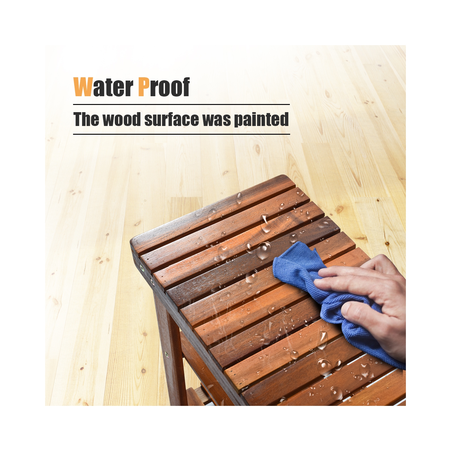 Costway 3-Tier Wood Shoe Rack Shoe Bench Freestanding Boots Storage Organizer Heavy-duty