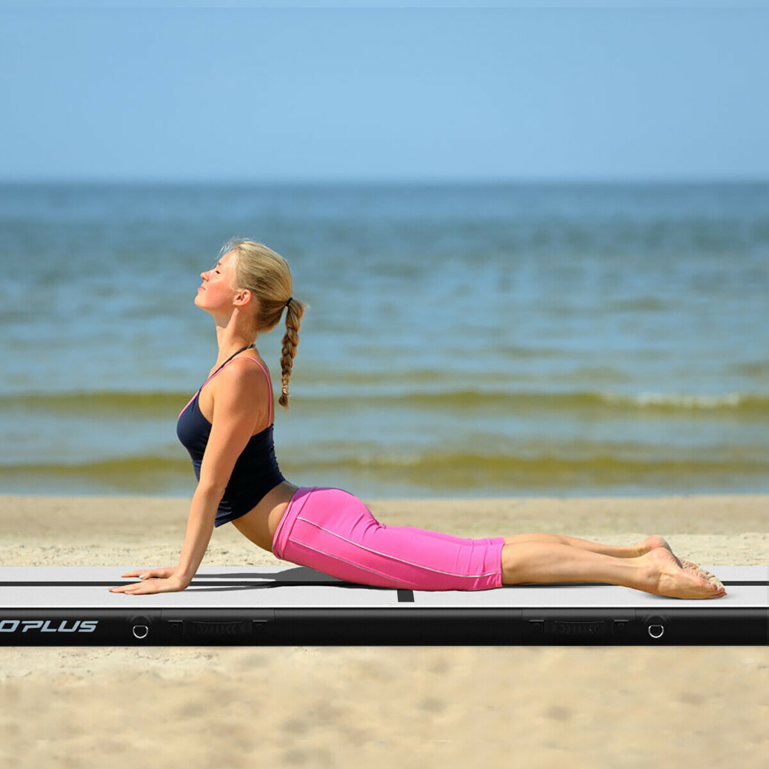 Goplus 10FT Inflatable Gymnastics Tumbling Mat w/ Pump