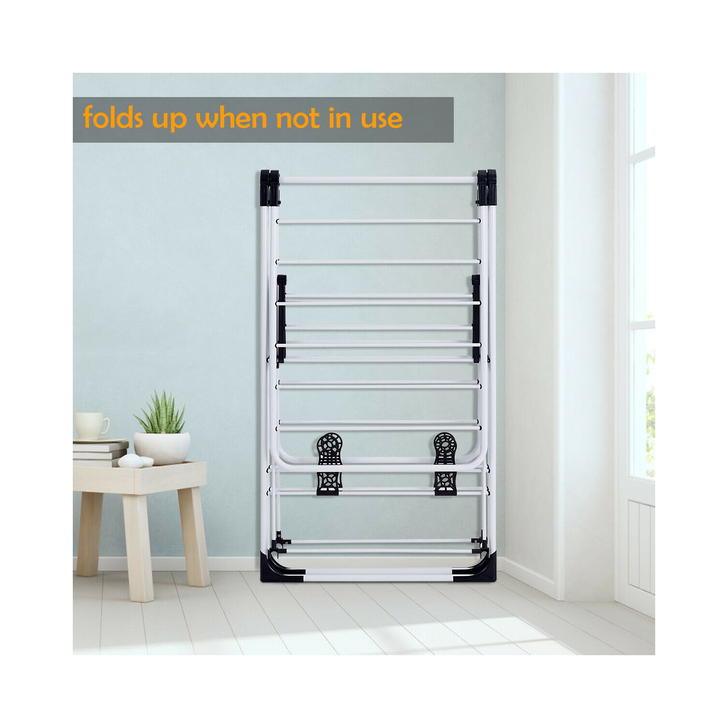 Rangement des vêtements de lessive séchoir pliant portable