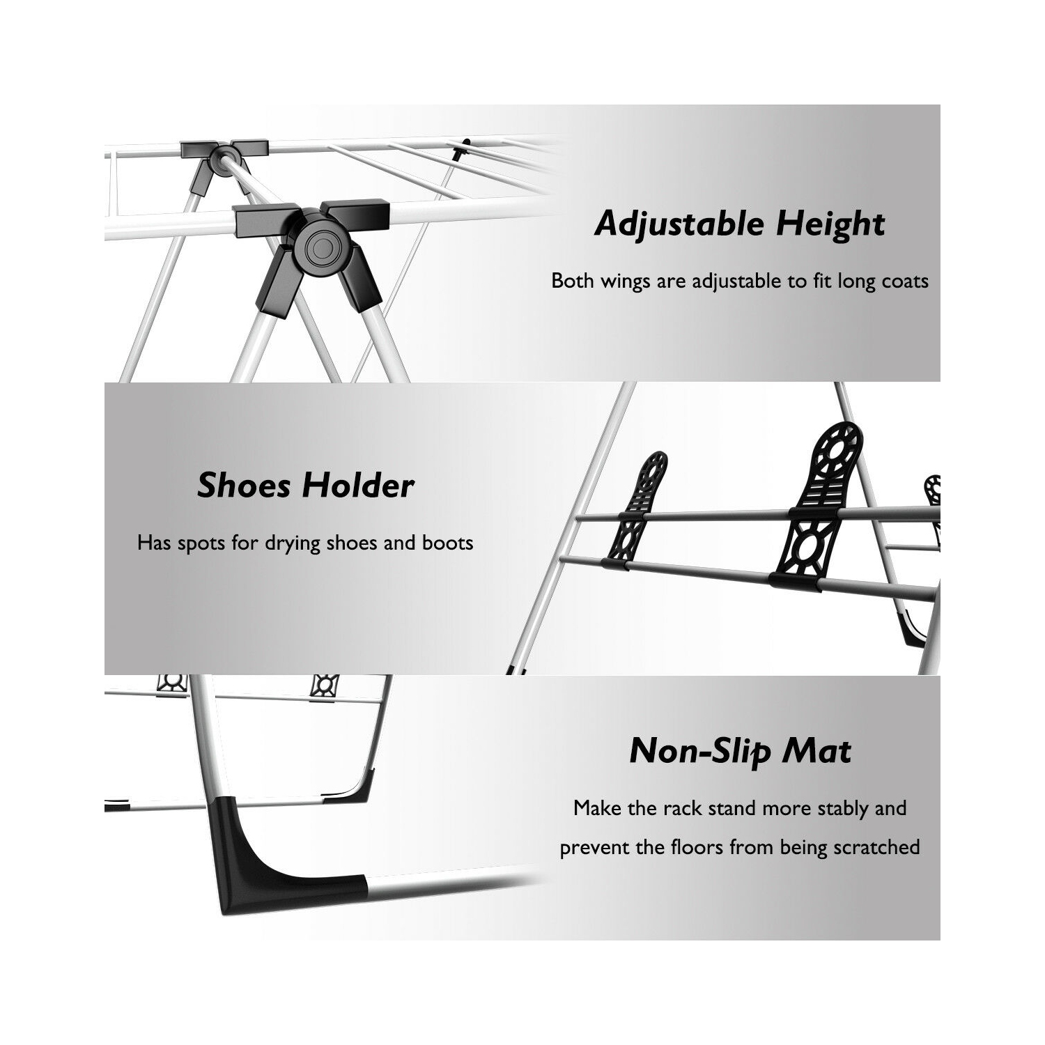 Rangement des vêtements de lessive séchoir pliant portable