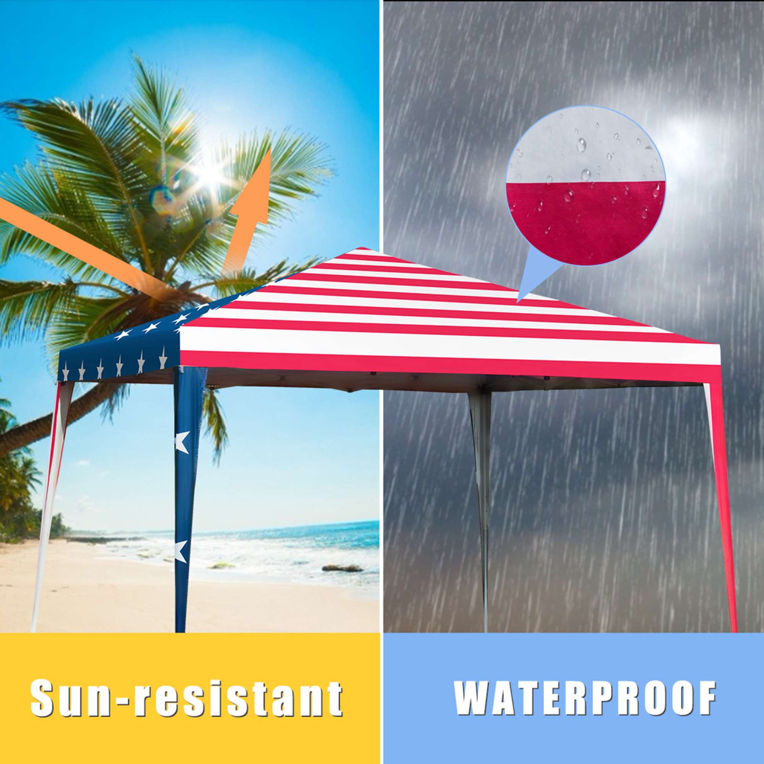 Tente escamotable en filet pour abri de jardin de 10 x 10 pi de Costway