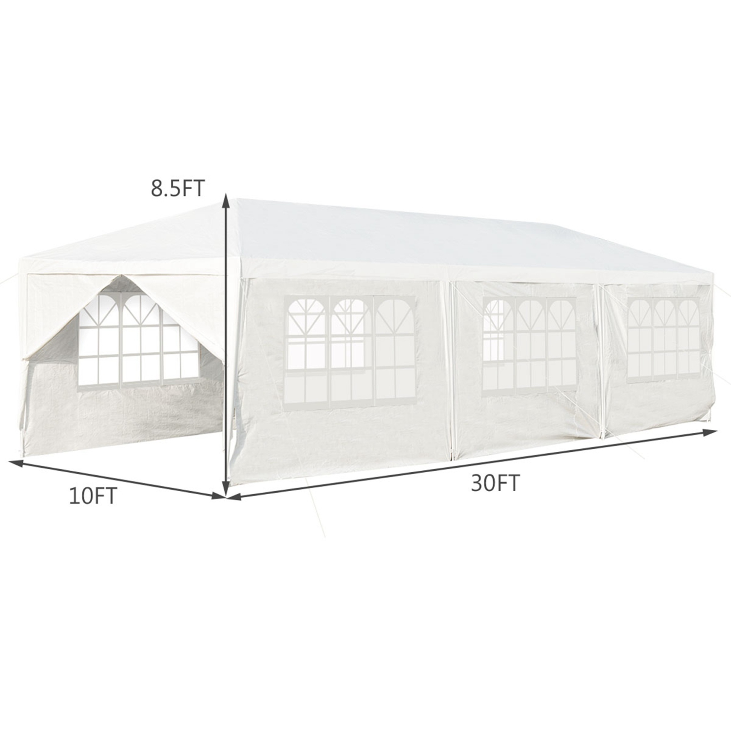 Costway 10'x30' Outdoor Party Wedding Tent Canopy Heavy duty Gazebo