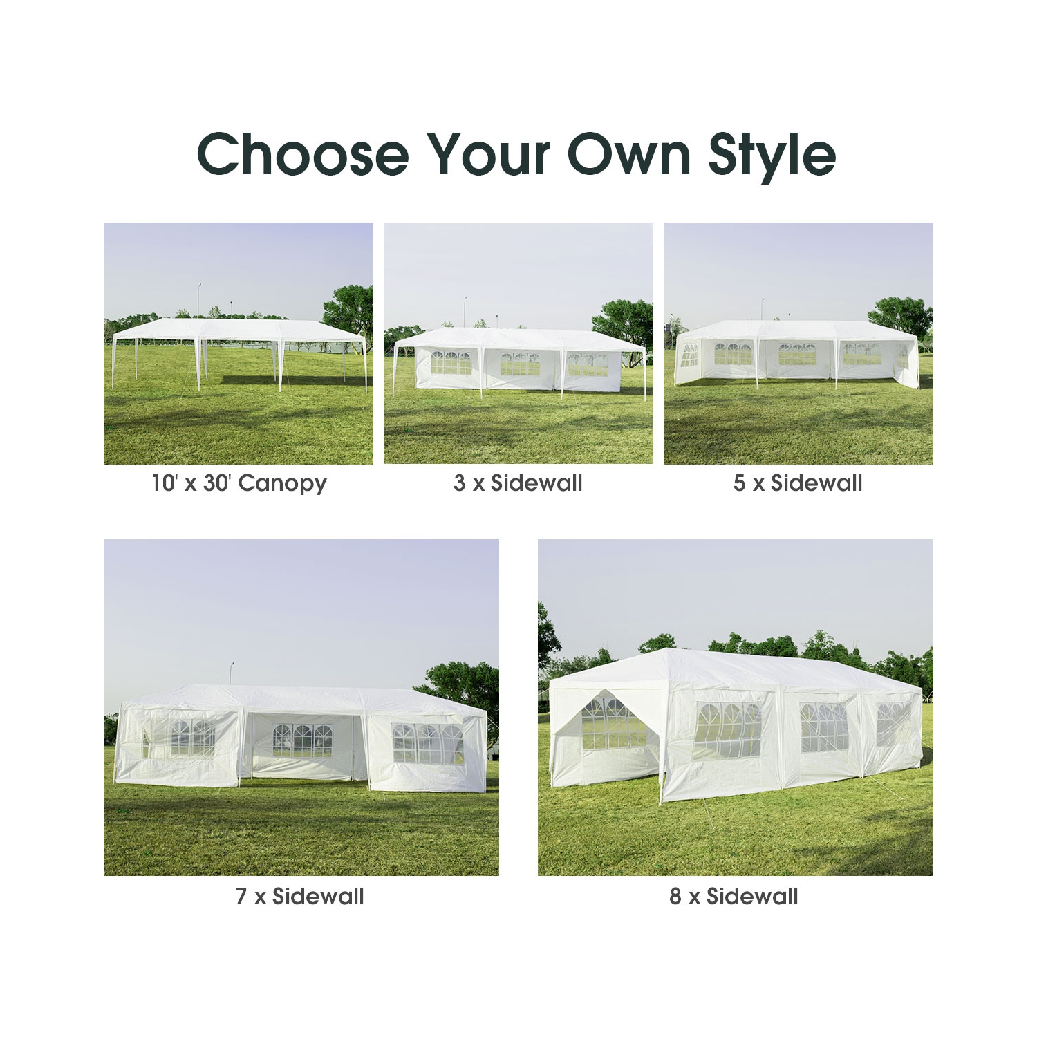 Costway 10'x30' Outdoor Party Wedding Tent Canopy Heavy duty Gazebo