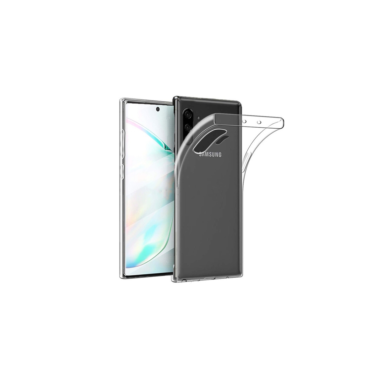 【CSmart】 Ultra Thin Soft TPU Silicone Jelly Bumper Back Cover Case for Samsung Galaxy Note 10 Plus, Clear