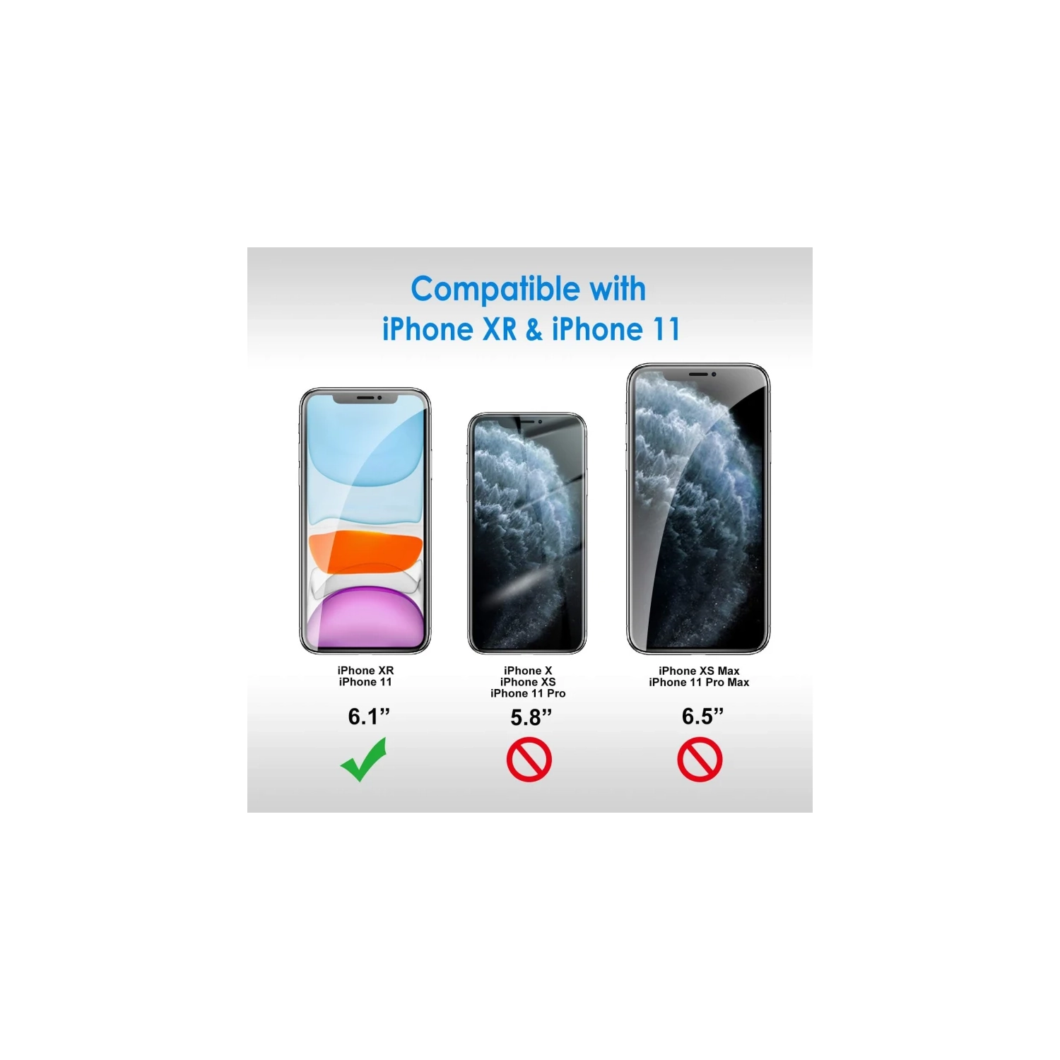 Protecteur d'écran en verre trempé de qualité supérieure pour iPhone 11 et iPhone XR - pellicule de protection Crystal Clear