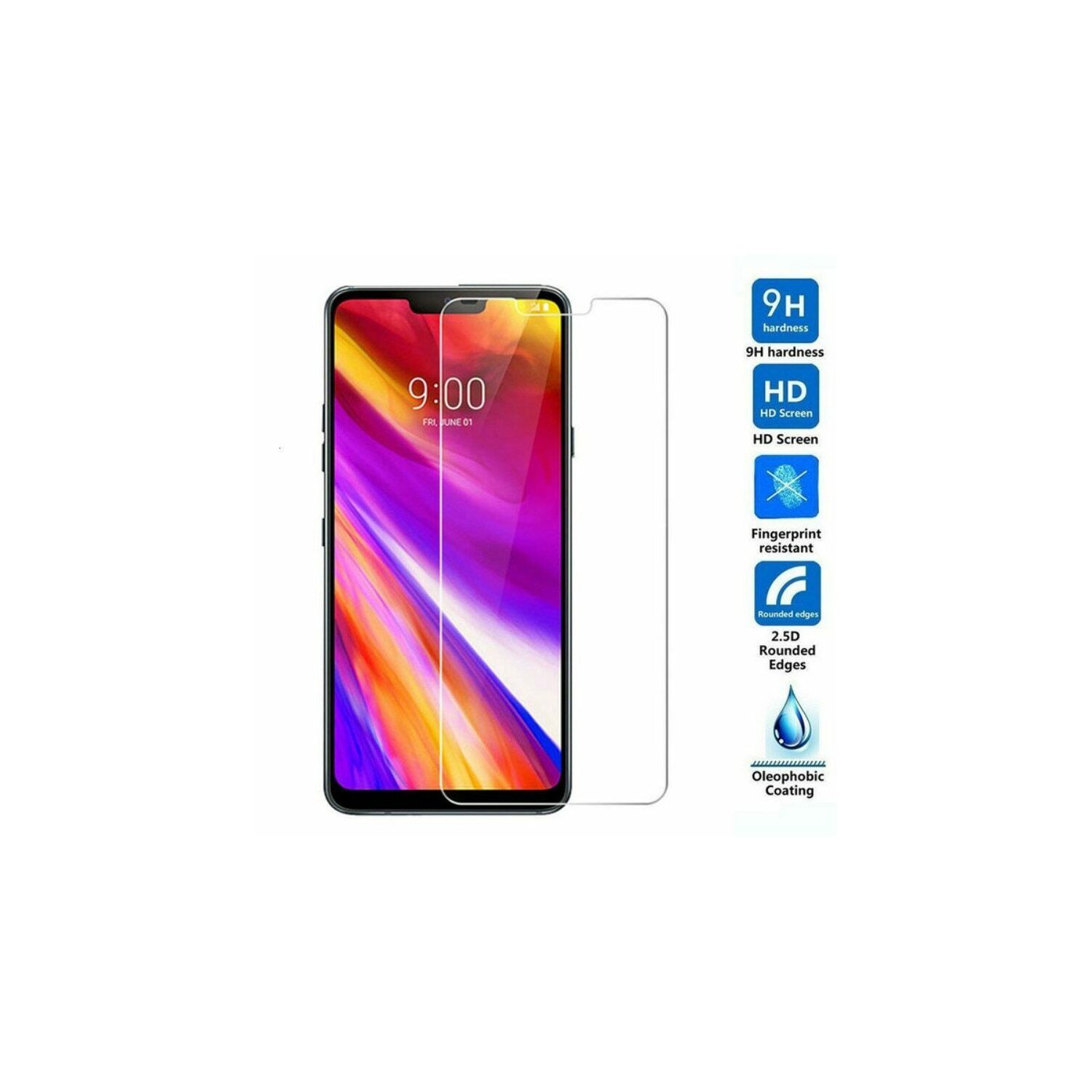 Protecteur d’écran en verre trempé de qualité supérieure pour V30 de LG