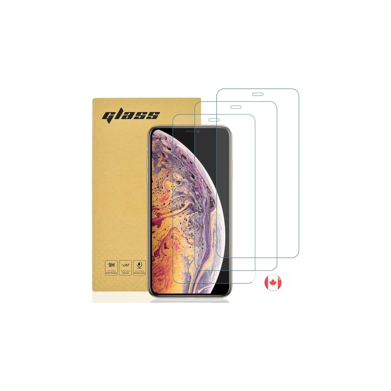 [3-Pack] Screen Protector for iPhone X and XS, iPhone 11 Pro, Tempered Glass Film 99.99% HD Clarity Screen Protector, 5.8-inch Case Friendly, [Easy