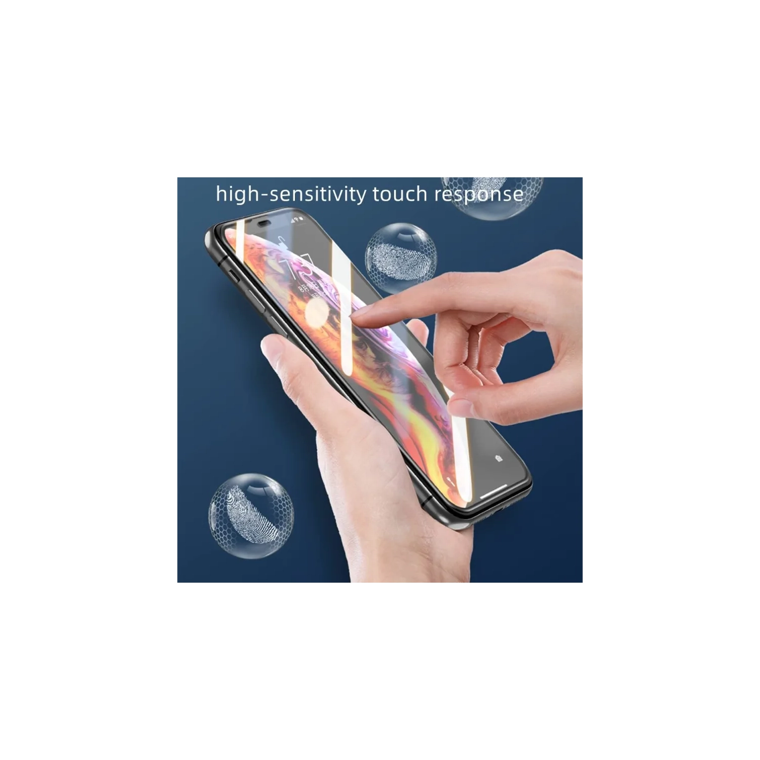 [3-Pack] Screen Protector for iPhone X and XS, iPhone 11 Pro, Tempered Glass Film 99.99% HD Clarity Screen Protector, 5.8-inch Case Friendly, [Easy