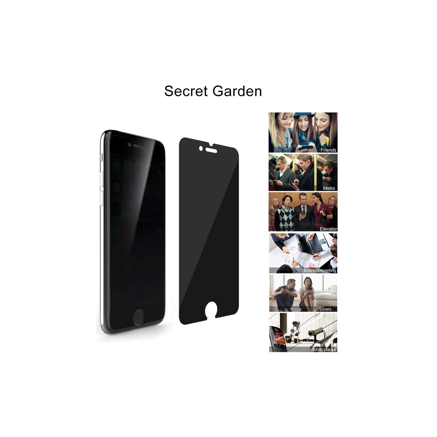 2 Pcs Privacy Screen Protector for Apple iPhone XR, Anti-Spy Screen Protector 3D Anti-Spy Tempered Glass Film (iPhone