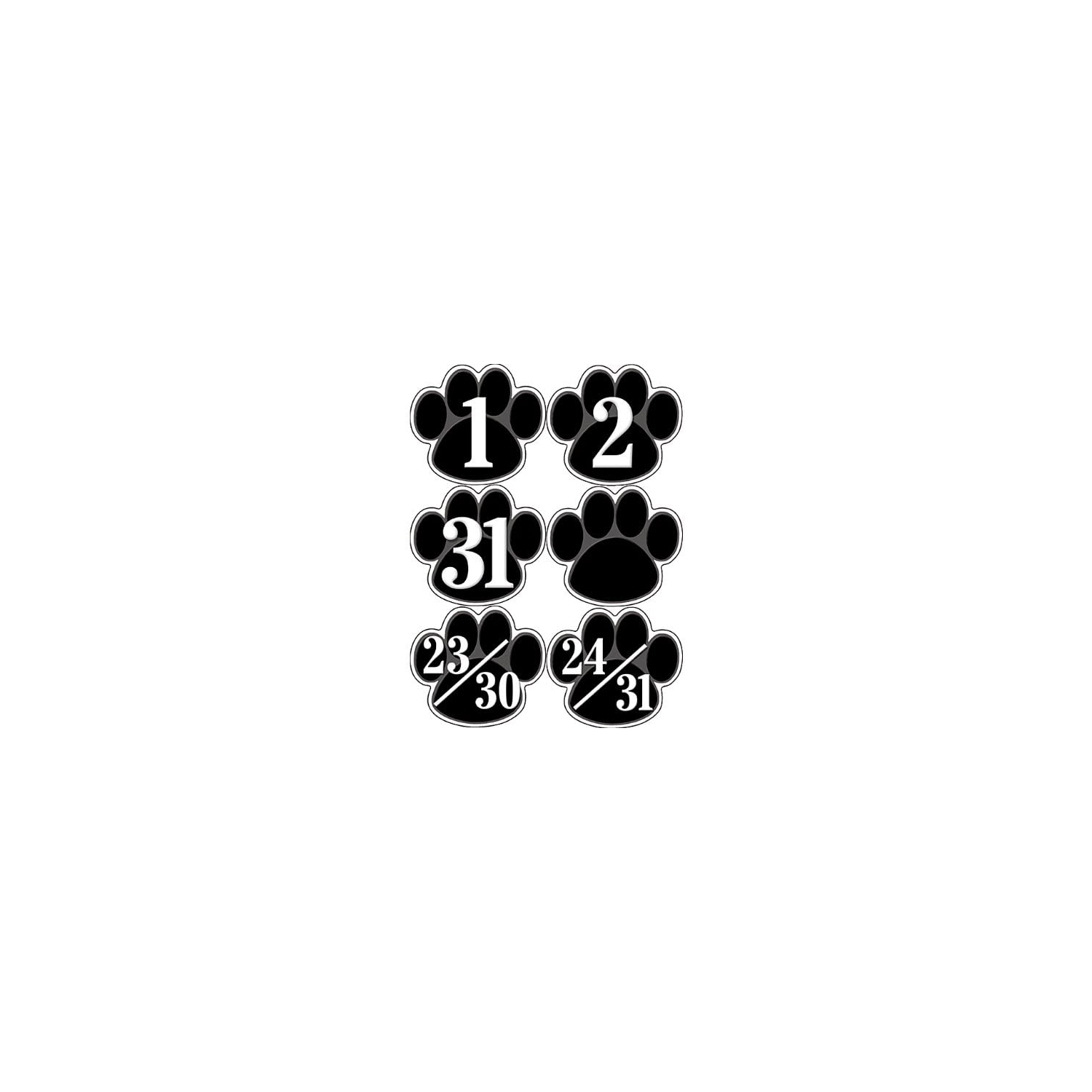 5232 Teacher Created Resources Black Paw Prints Calendar Days by Teacher Created Resources