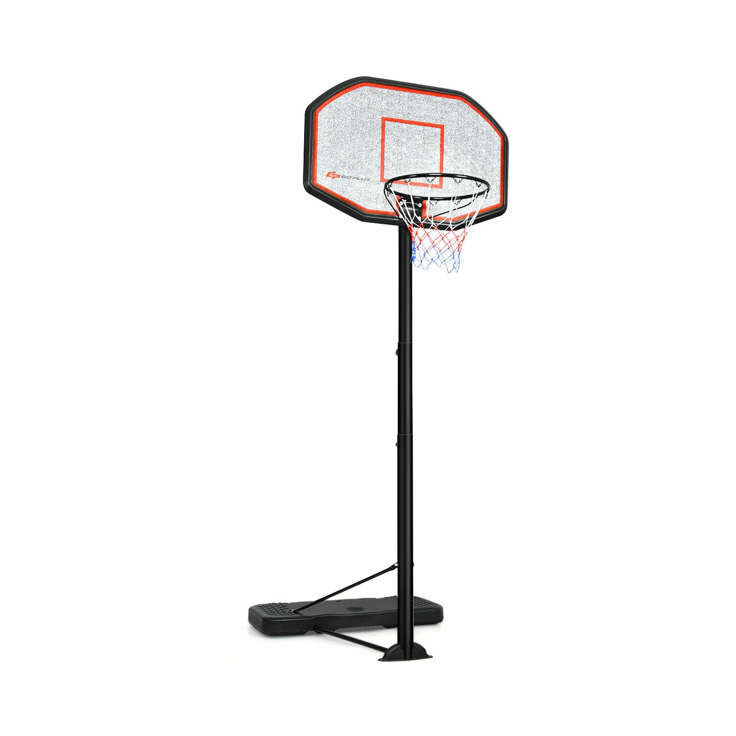 Costway 10ft 43'' Backboard In/outdoor Adjustable Height Basketball Hoop System