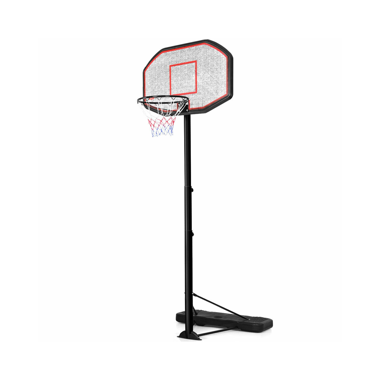 Costway 10ft 43'' Backboard In/outdoor Adjustable Height Basketball Hoop System