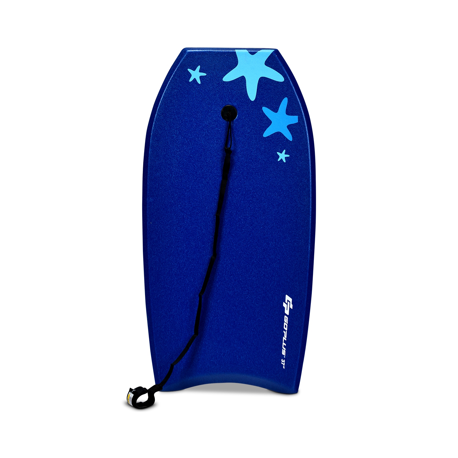 Planche de Bodyboard Surf 37 Pouces avec Sangle de 93 CM et Motif Cocotier + Parasol pour Débutant Enfant Adulte XPE+HDPE 0.7KG