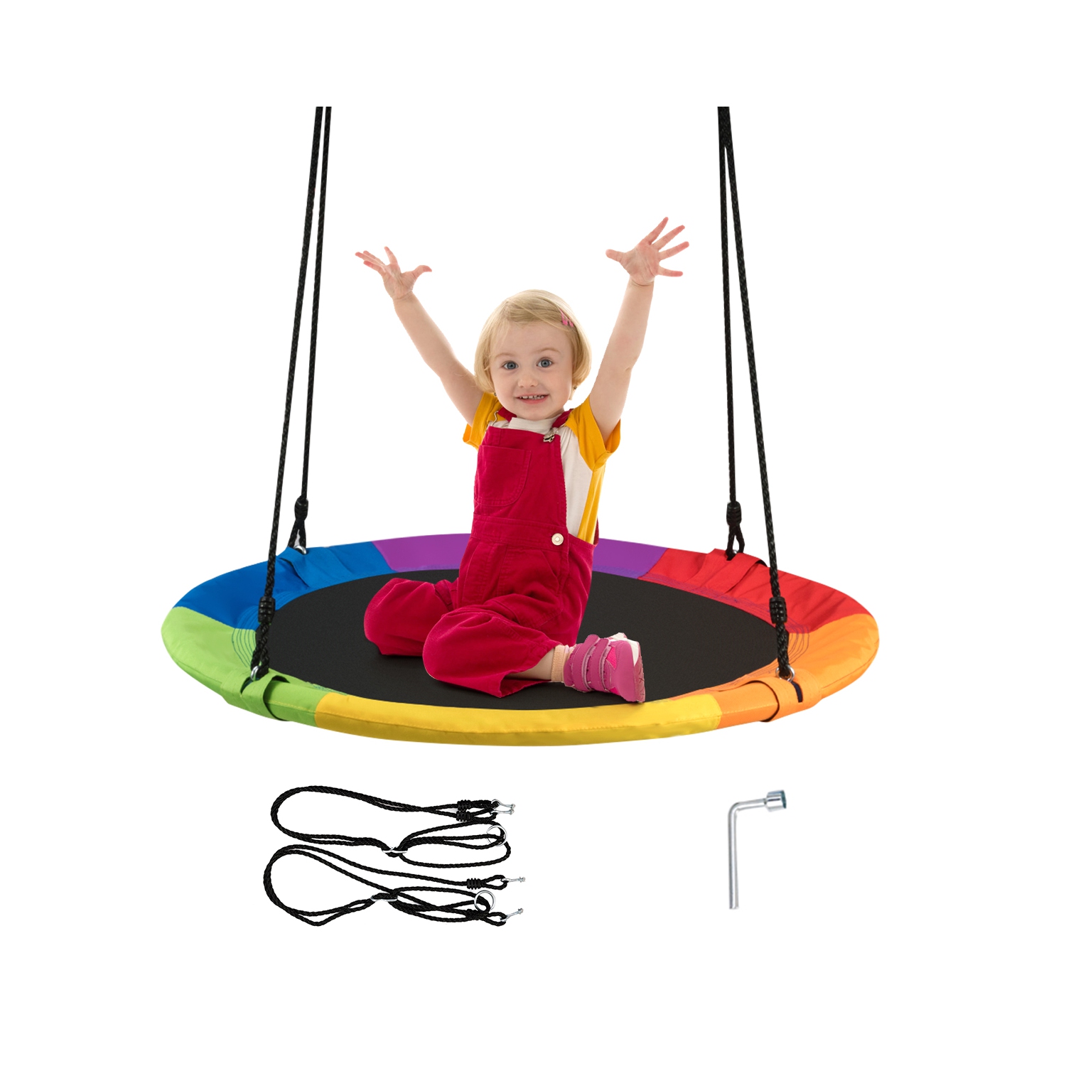 Goplus 40'' Flying Saucer Tree Swing Indoor Outdoor Play Set Kids Christmas Gift