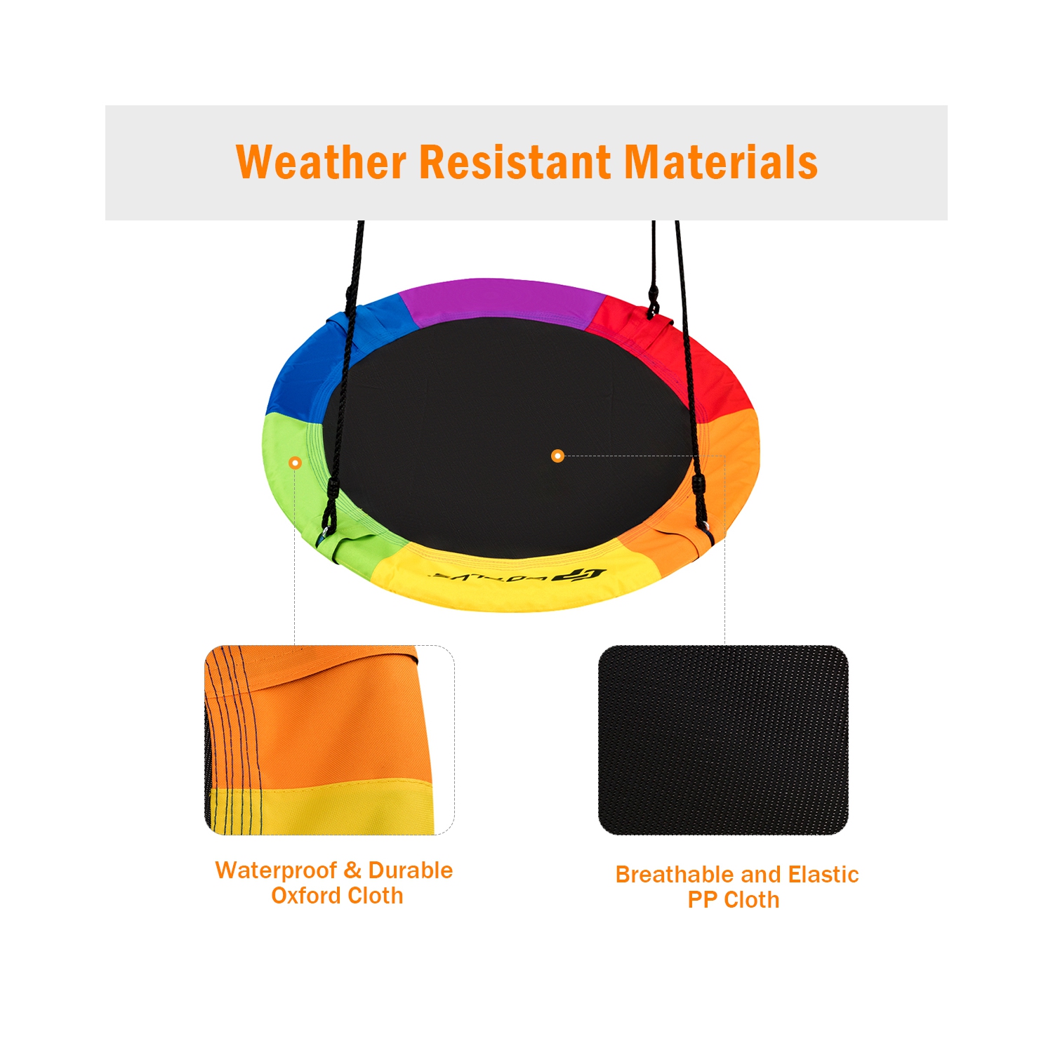 Goplus 40'' Flying Saucer Tree Swing Indoor Outdoor Play Set Kids Christmas Gift