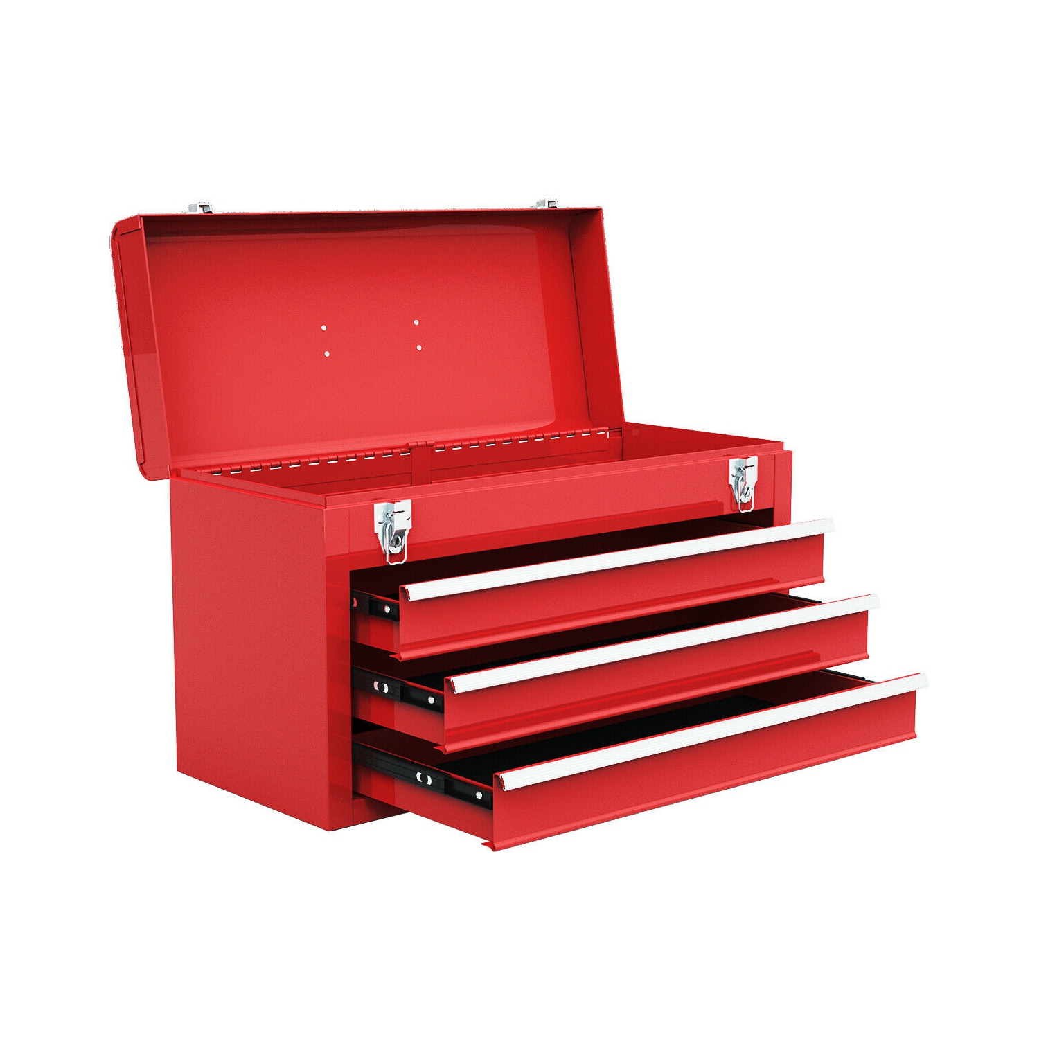 Costway Portable Tool Chest Box Storage Cabinet Garage Mechanic Organizer 3 Drawers Red