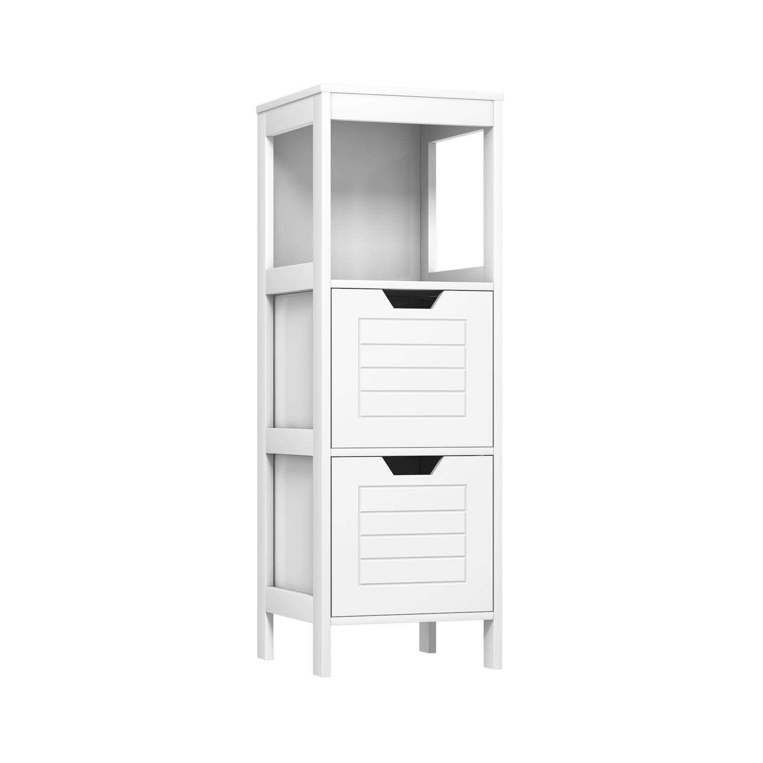 Costway Bathroom Wooden Floor Cabinet Multifunction Storage Rack Stand Organizer Bedroom