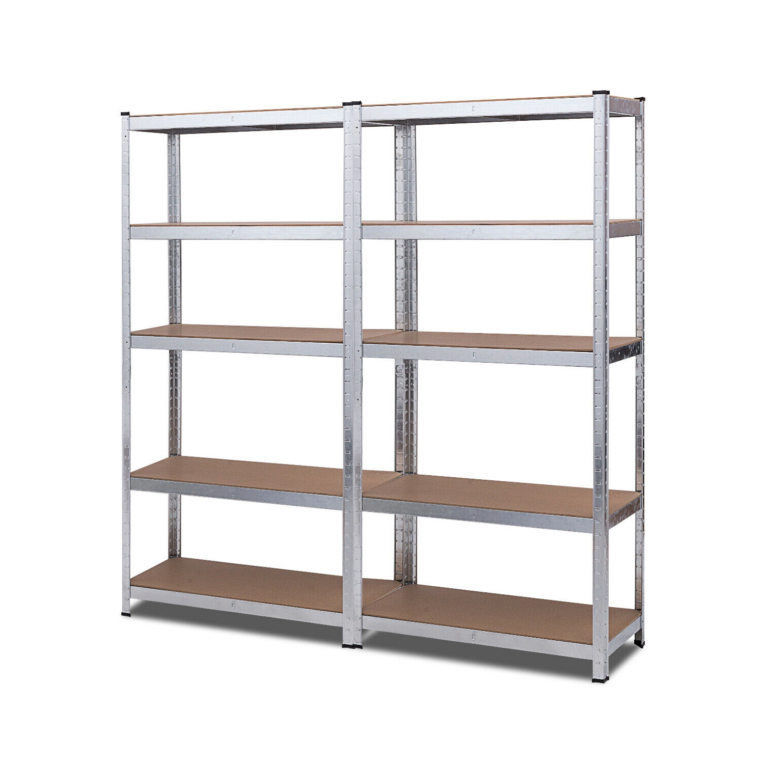 Costway 2 PCS 72-Inch 5-Tier Storage Rack Adjustable Garage Shelf Shelving Unit