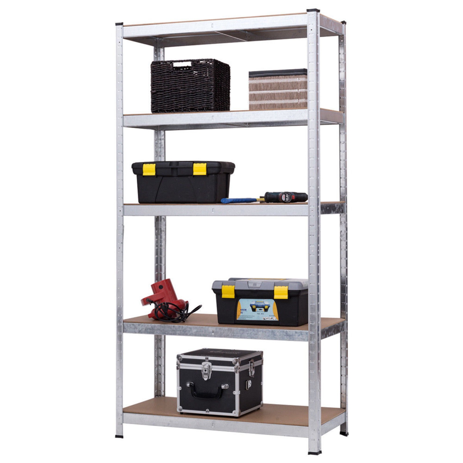 Costway 71'' Heavy Duty Storage Shelf Steel Metal Garage Rack 5 Level Adjustable Shelves