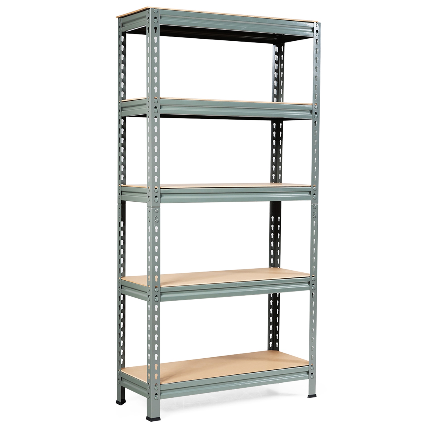Costway 5-Tier Metal Storage Shelves 60'' Garage Rack W/Adjustable Shelves