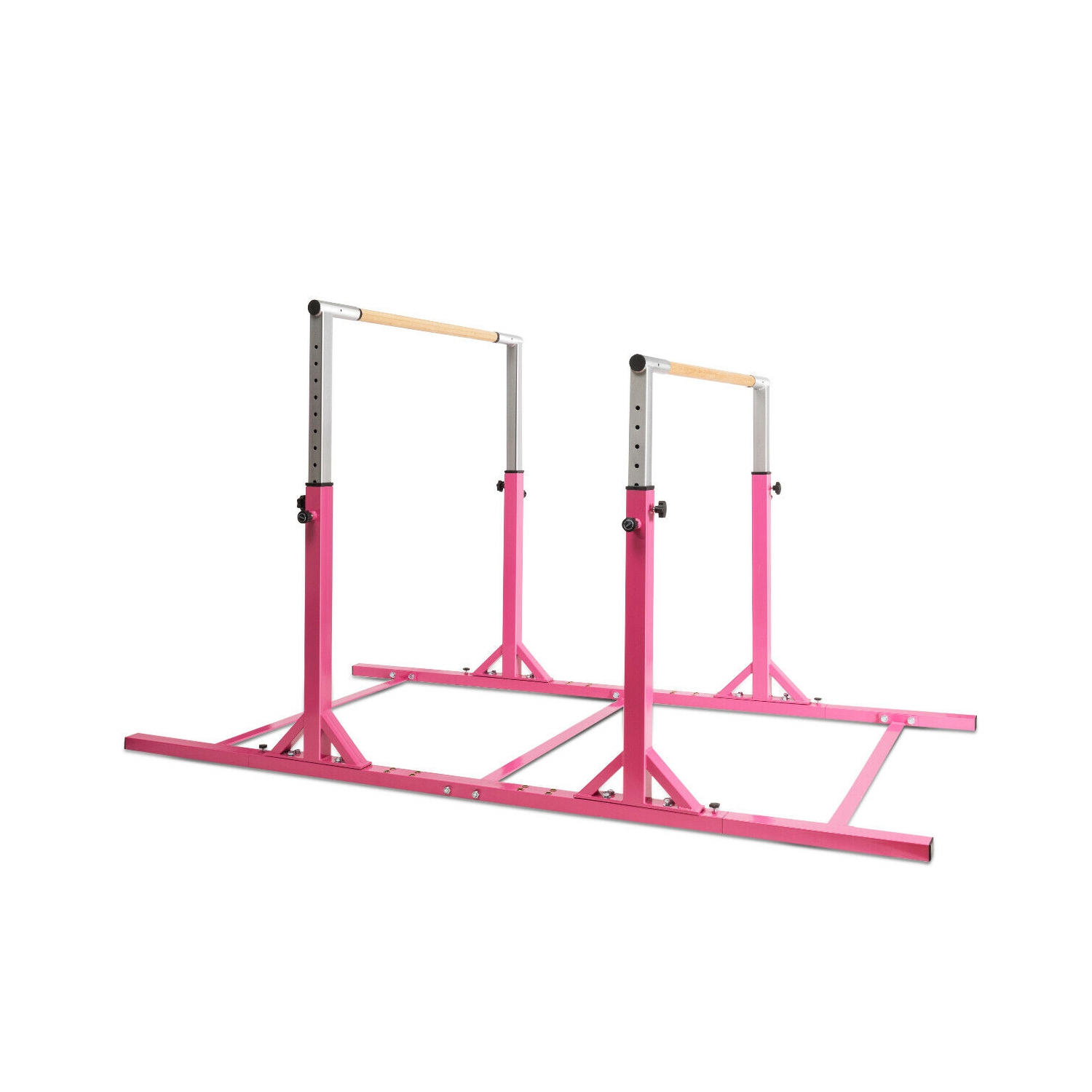 Costway Kids Double Horizontal Bars Gym Home Adjustable