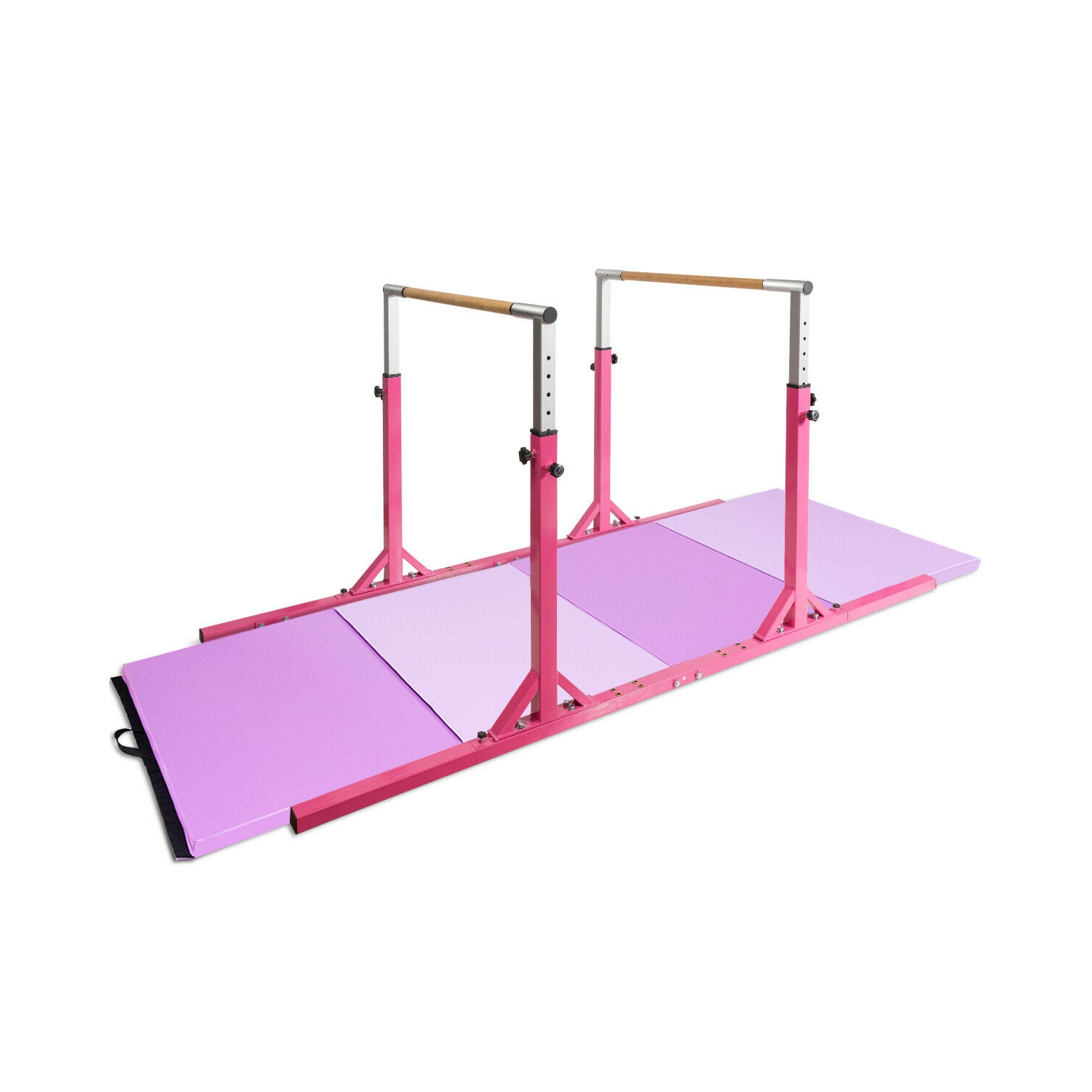 Costway Kids Double Horizontal Bars Gym Home Adjustable