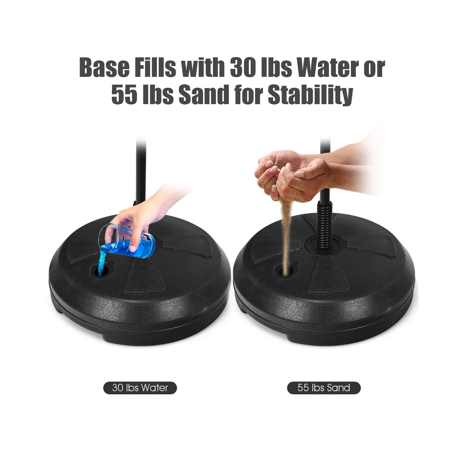 Costway Boxing Punching Bag w/Height Adjustable Stand Boxing Gloves