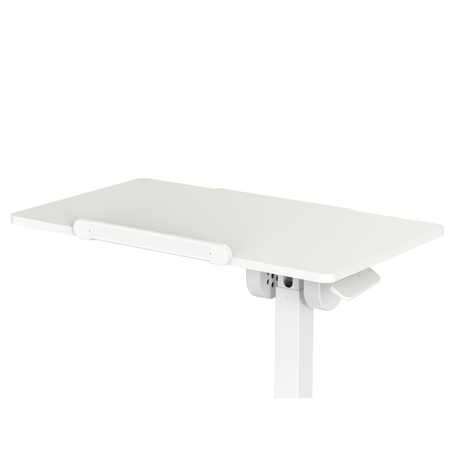 Uplite Height Adjustable Overbed Laptop Desk with Wheels, Rolling Bedside Tray for Office, Hospitable & Home Use - Tilting Sit Stand Desk Cart