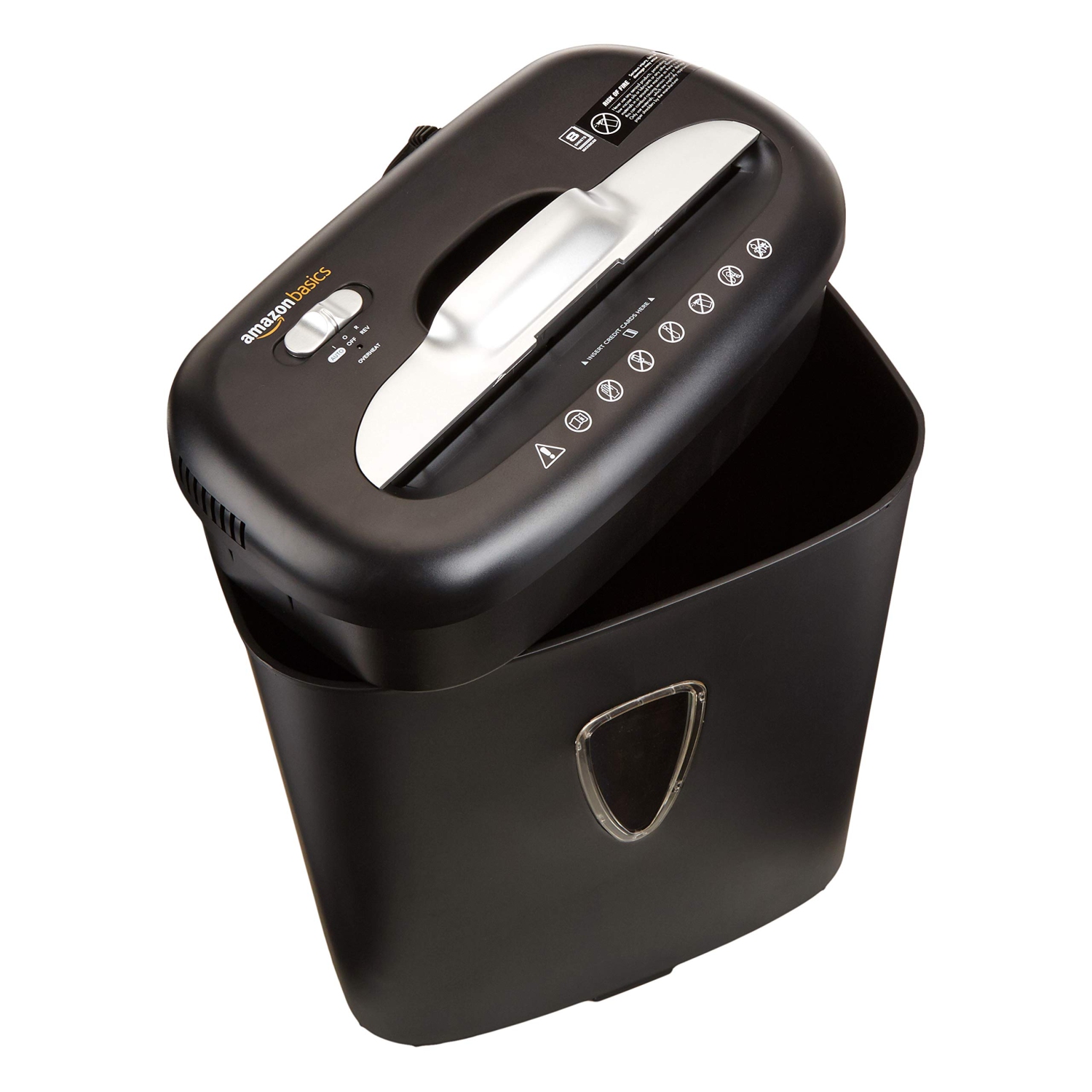 AmazonBasics 8-Sheet Cross-Cut Paper and Credit Card Home Office Shredder