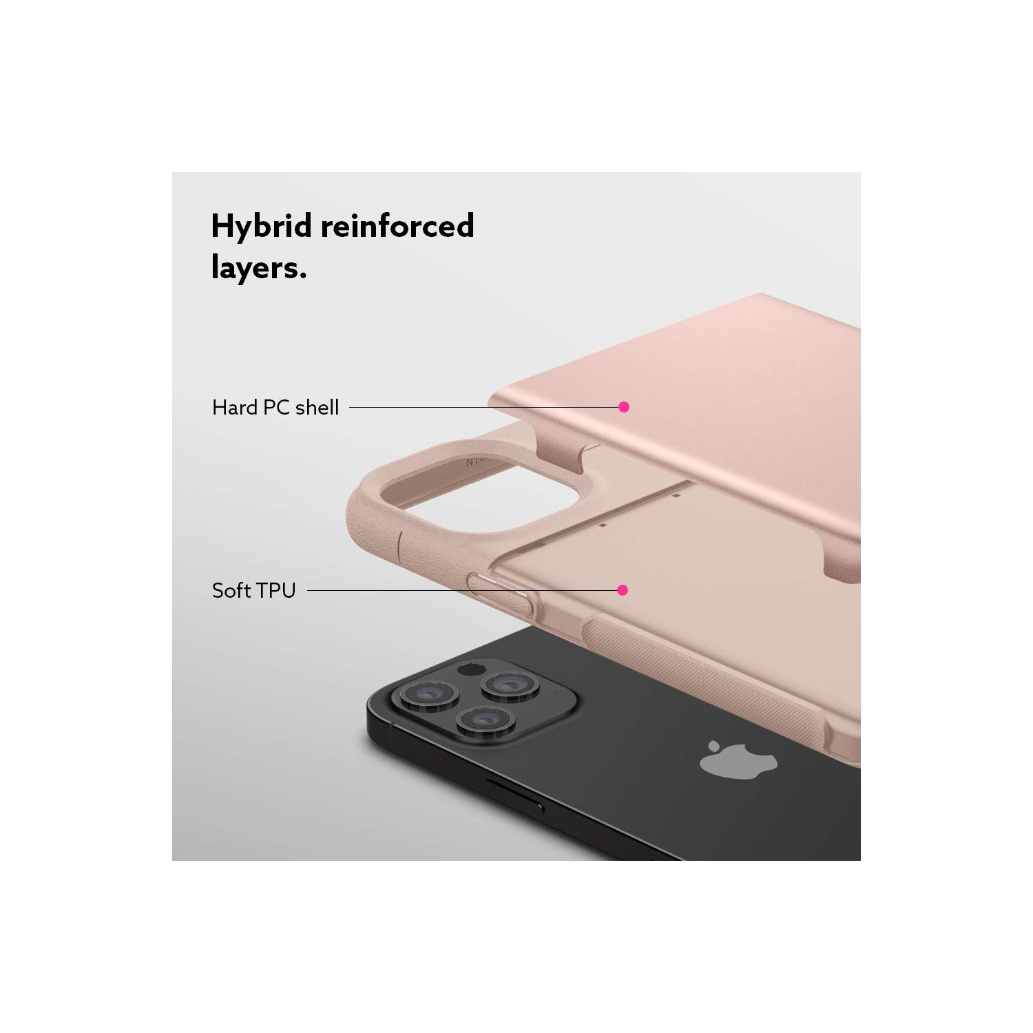 Caseology Legion for Apple iPhone 12 Pro Case for iPhone 12 Case - Stone Pink