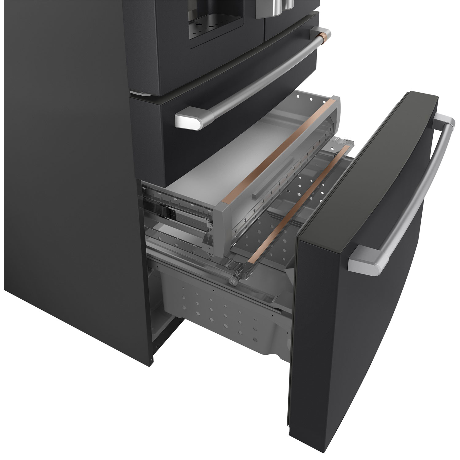 Café 36" 27.8 Cu. Ft. French Door Refrigerator w/ Water & Ice Dispenser - Matte Black