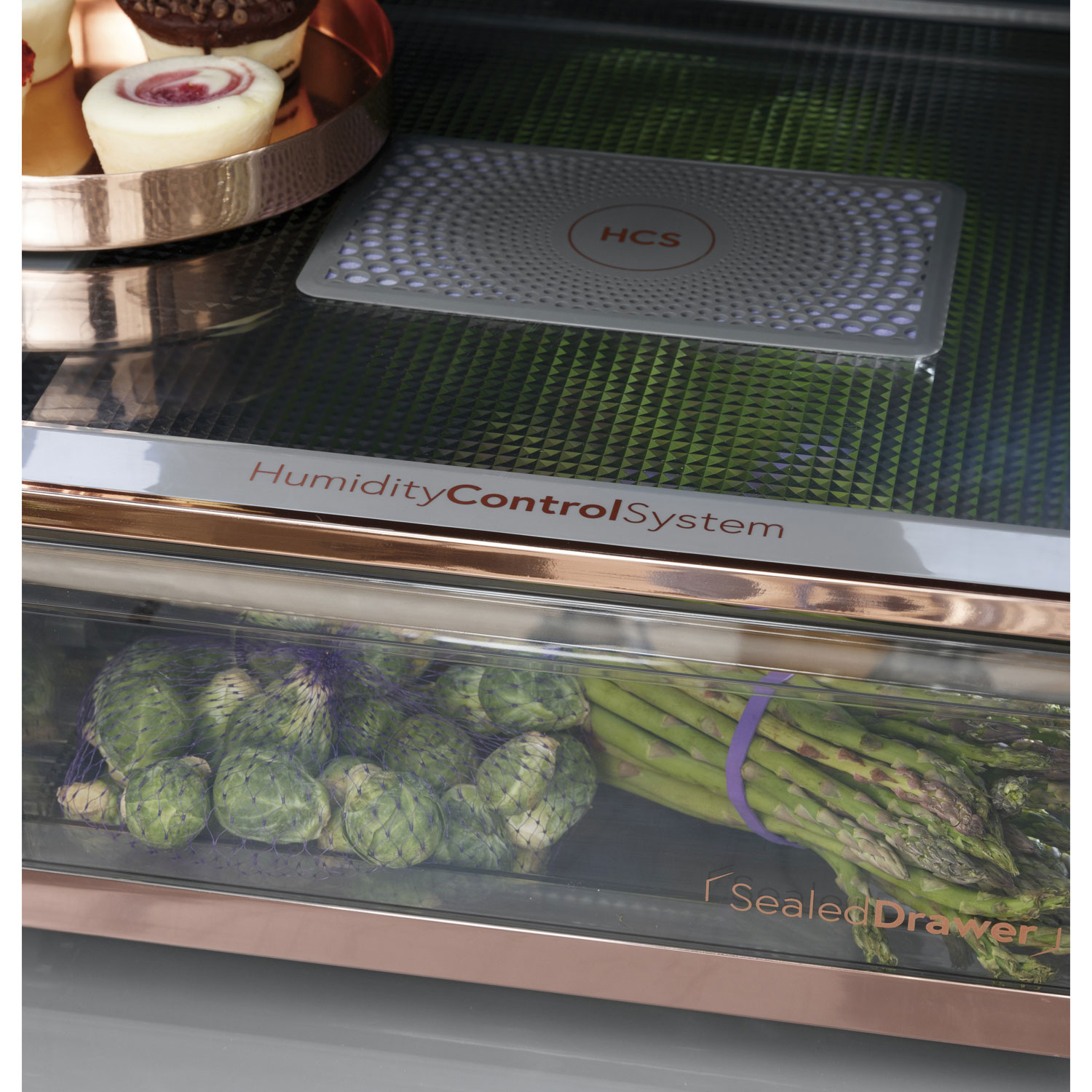 Réfrigérateur à deux portes 27,8 pi³ 36 po à distributeur d'eau et glaçons Café - Inox