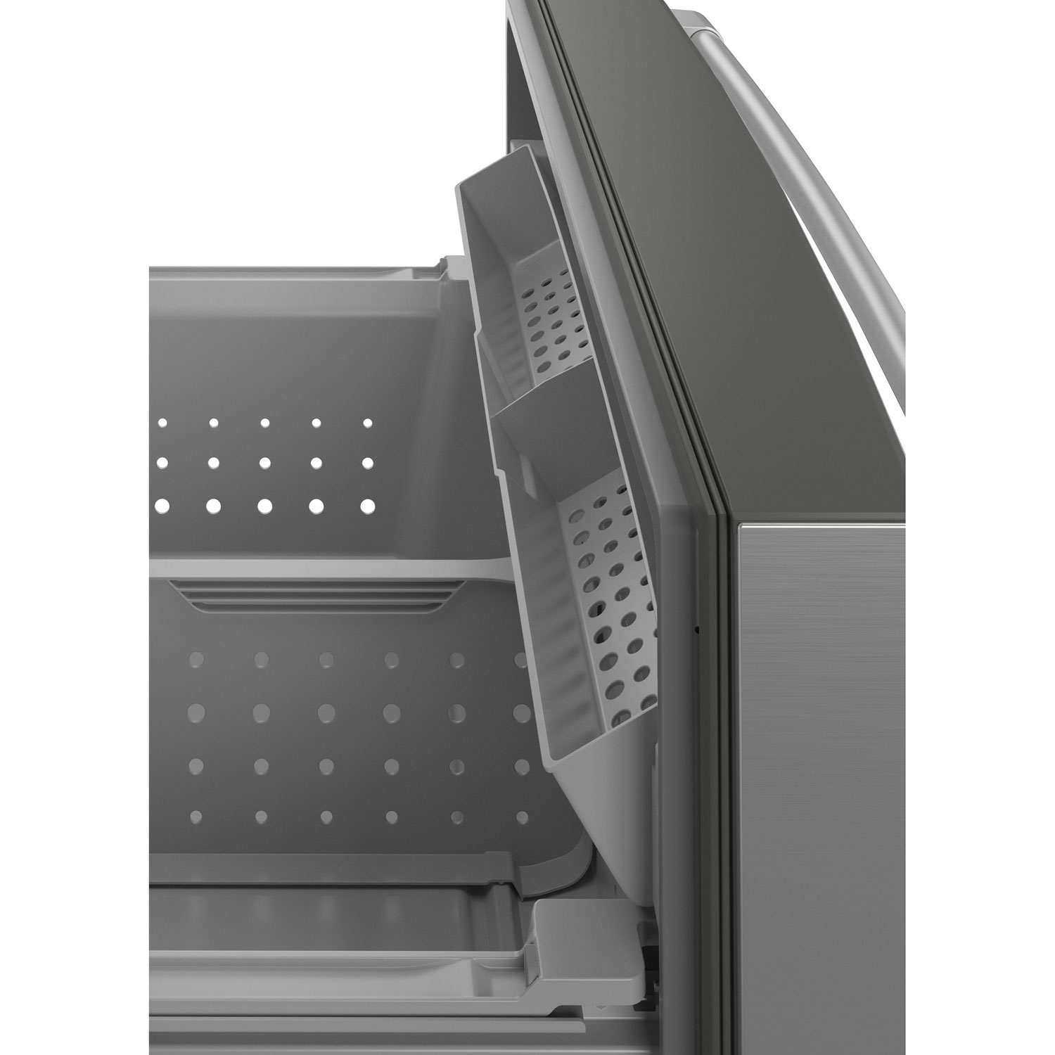 Réfrigérateur à deux portes 27,8 pi³ 36 po à distributeur d'eau et glaçons Café - Inox