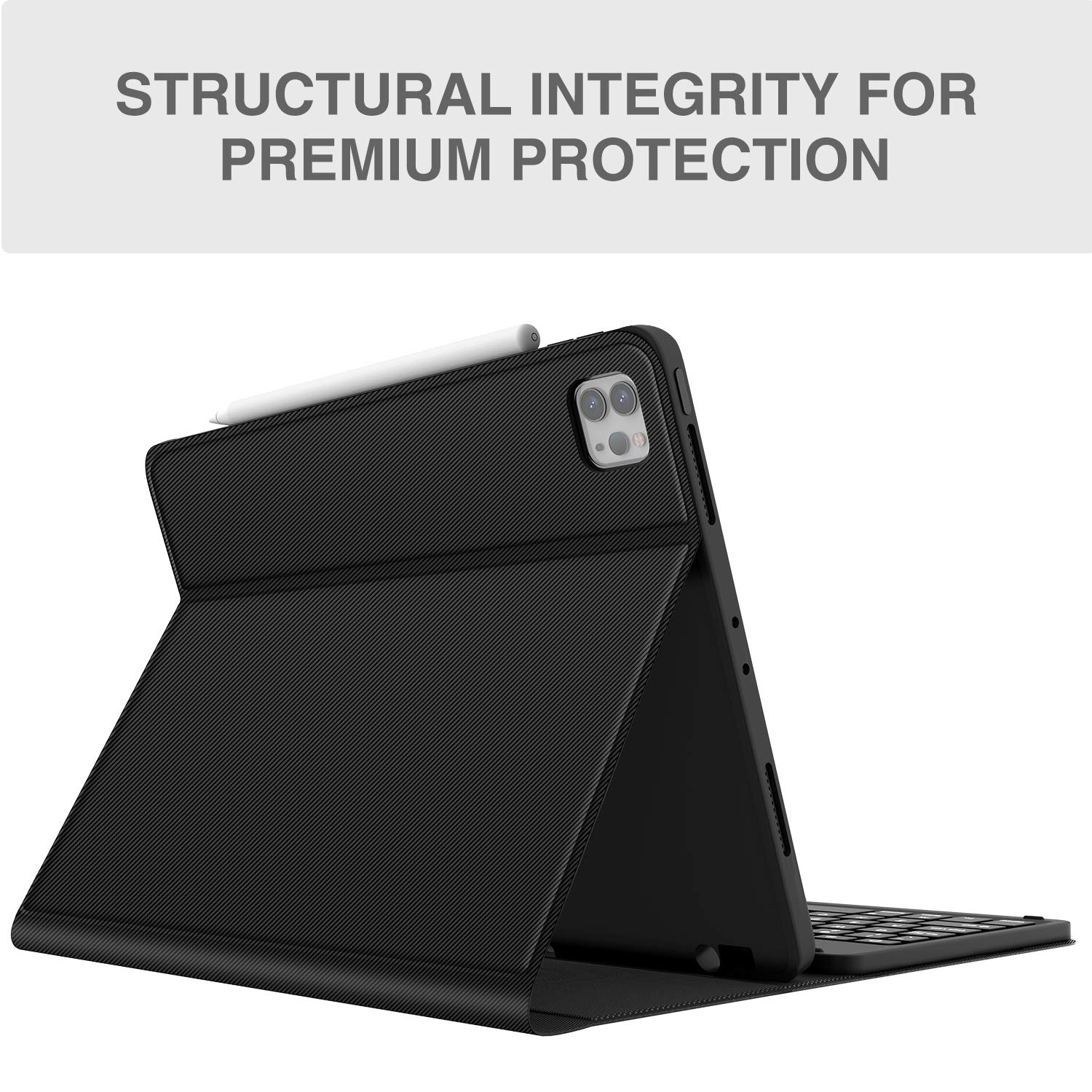 Keyboard Case for iPad Pro 11 2020, iPad Pro 11 Case with Keyboard 2018 - Wireless Detachable w Pencil Holder