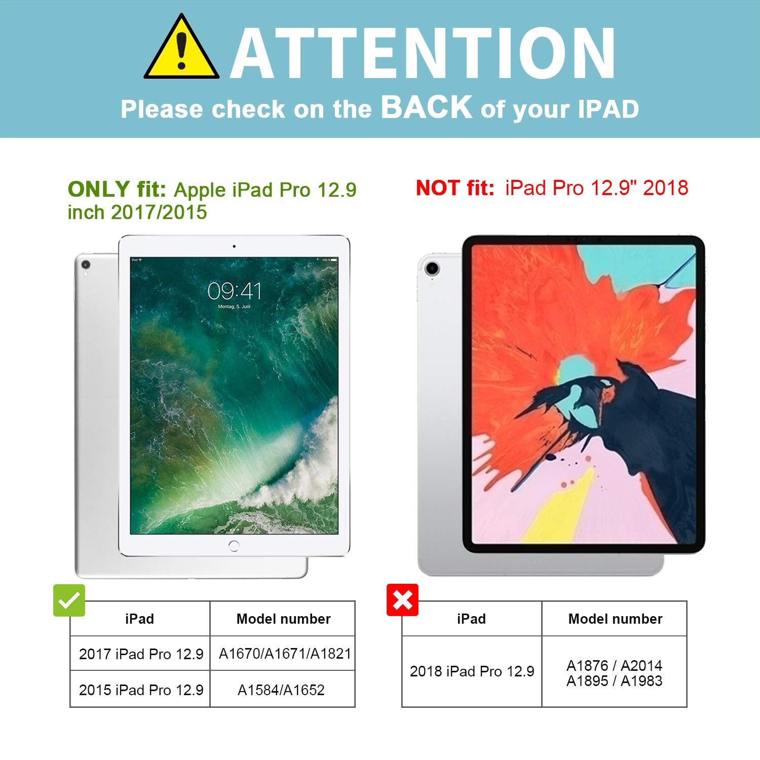 ProCase iPad Pro 12.9 2017/2015 Case - Stand Folio Case Cover for Apple iPad Pro 12.9 Inch (Both 2017 and 2015 M