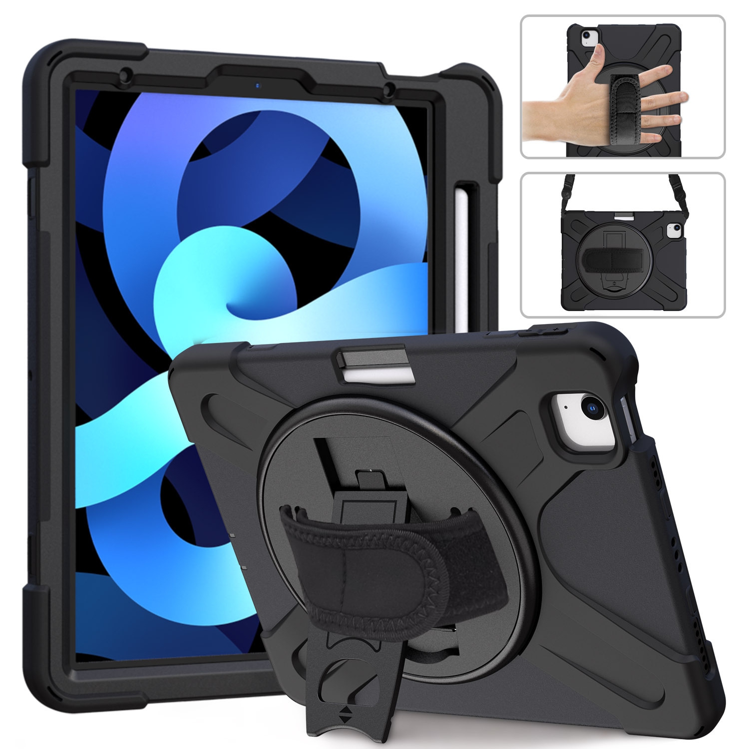 iPad Pro 11 2020 Case with Screen Protector | Herize iPad Pro 11 Inch Case with Pencil Holder | Shockproof Durable Rugged Pr