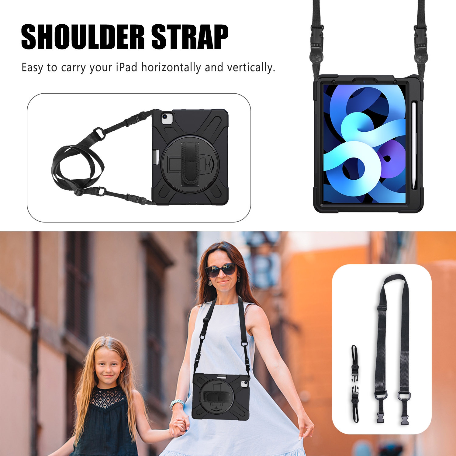 iPad Pro 11 2020 Case with Screen Protector | Herize iPad Pro 11 Inch Case with Pencil Holder | Shockproof Durable Rugged Pr