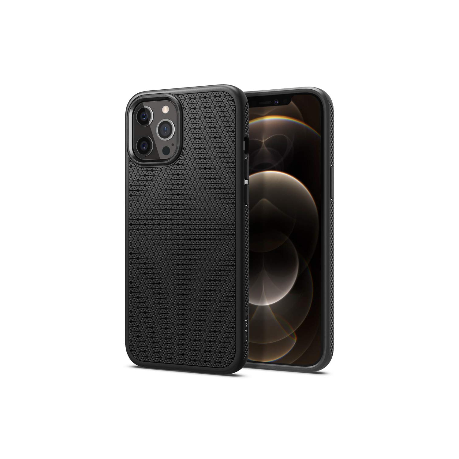 Spigen Liquid Air Works with Apple iPhone 12 Case/iPhone 12 Pro Case (2020) - Matte Black