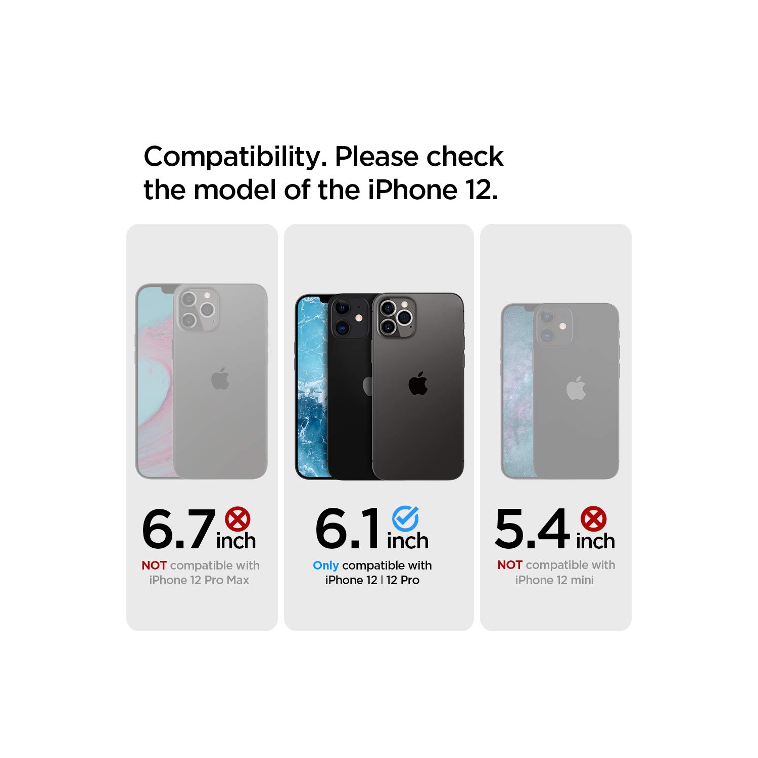 Spigen Liquid Air Works with Apple iPhone 12 Case/iPhone 12 Pro Case - Matte Black