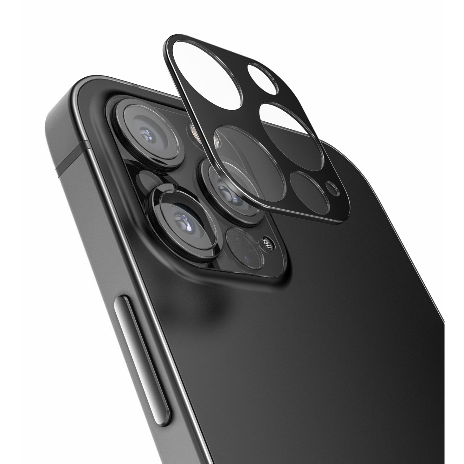 【CSmart】 compatible avec les étui Protecteur d'écran en verre trempé incurvé couverture complète pour iPhone 12 Pro Max, Noir