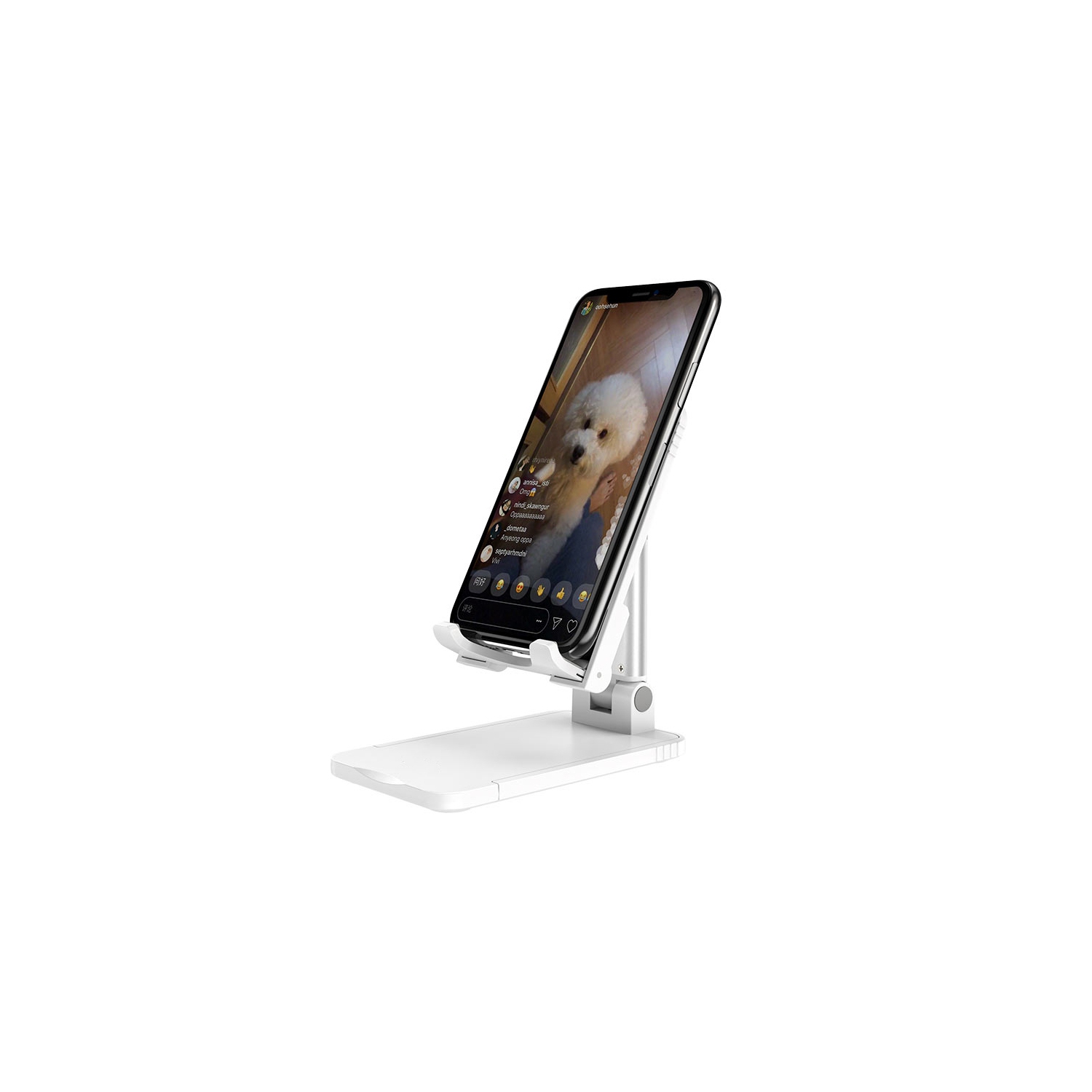 【CSmart】 360 Rotating Tablet Desk Stand Flexible Cellphone Holder Mount for iPhone / iPad / Samsung Tablet / Smartphone, White