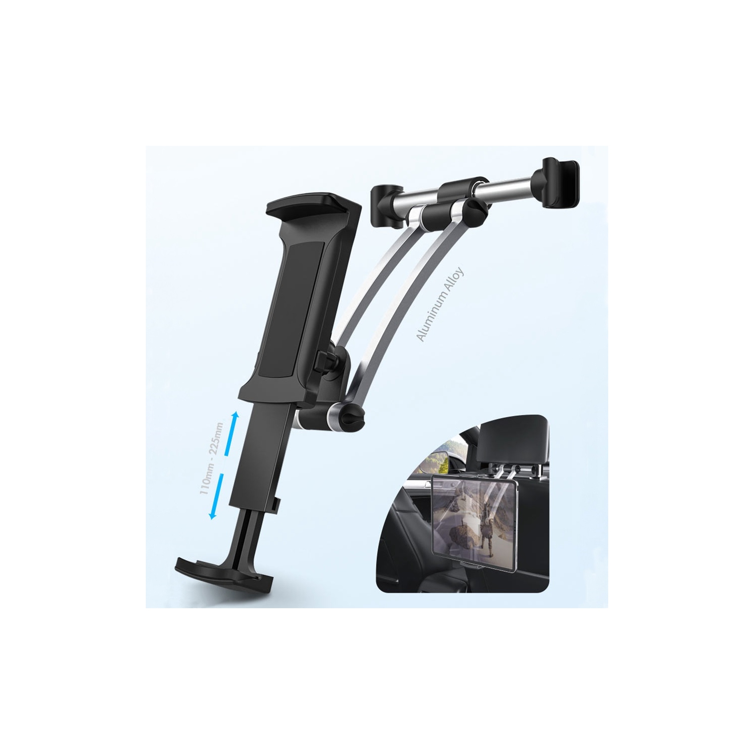 [CSmart] 360 Support de fixation pour appuie-tête pivotant pour appuie-tête support de siège arrière socle universel pour téléphone intelligent