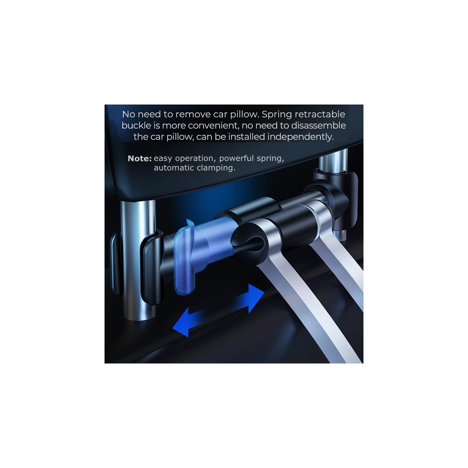 [CSmart] 360 Support de fixation pour appuie-tête pivotant pour appuie-tête support de siège arrière socle universel pour téléphone intelligent