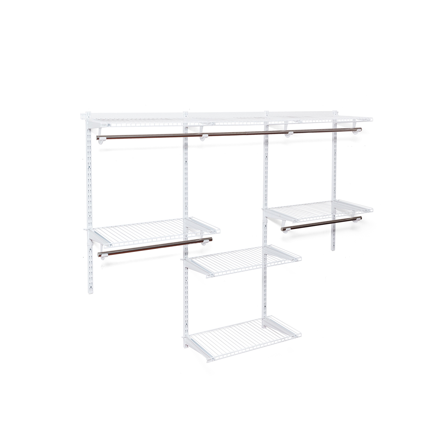 Costway Wall Mounted Adjustable Closet Organizer Custom Metal Closet