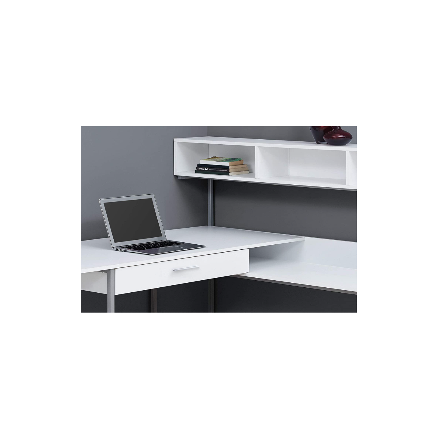 Monarch Specialties Computer Desk - White/Silver
