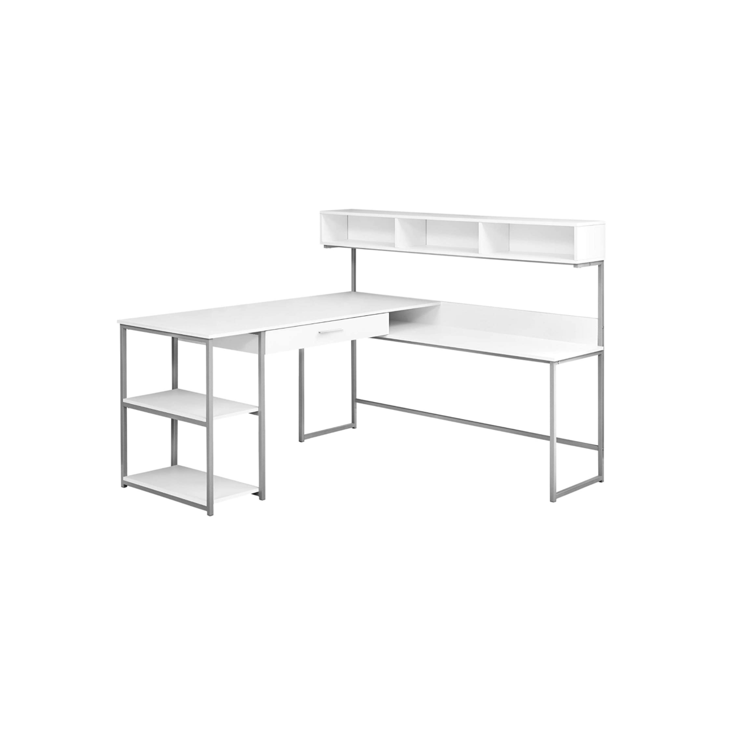 Monarch Specialties Computer Desk - White/Silver