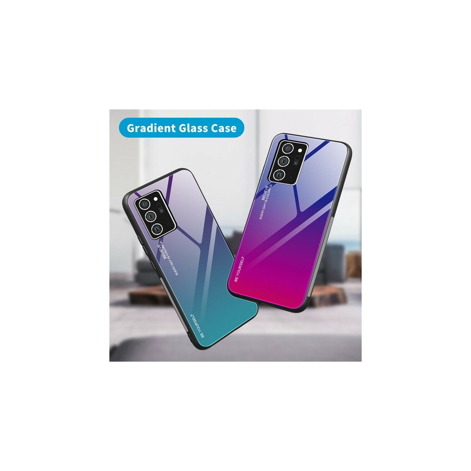 Gradient Tempered Glass Phone Case Cover For SAMSUNG NOTE 20 ULTRA